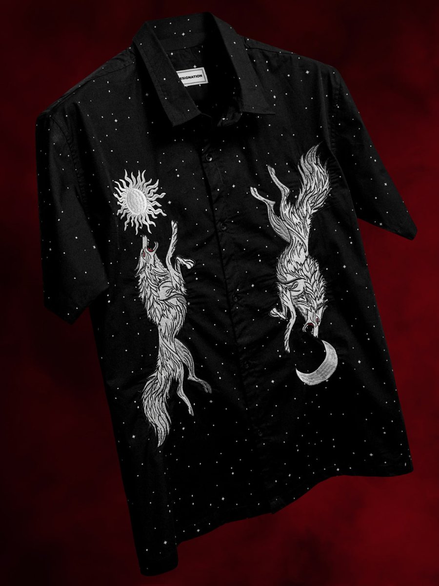 Wolf Embroidered
