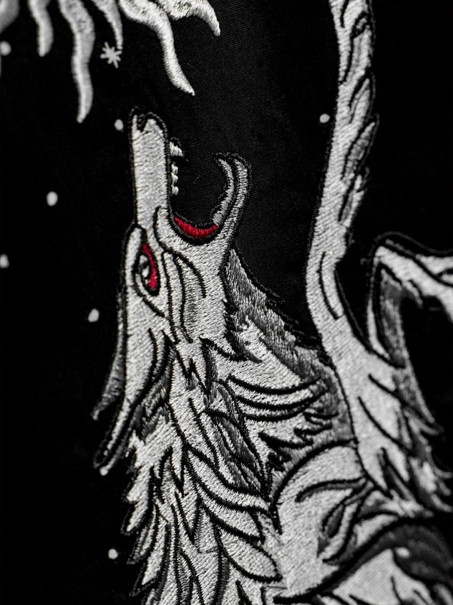 Wolf Embroidered